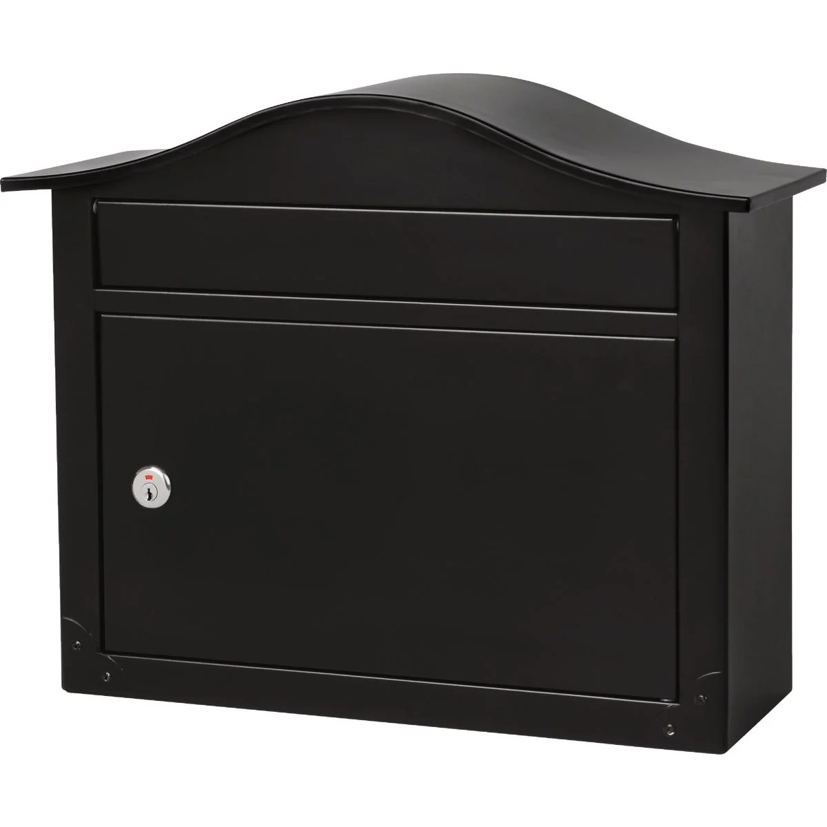Stylish Architectural Mailboxes Saratoga Medium Steel Black Locking Wall Mount Mailbox Refined