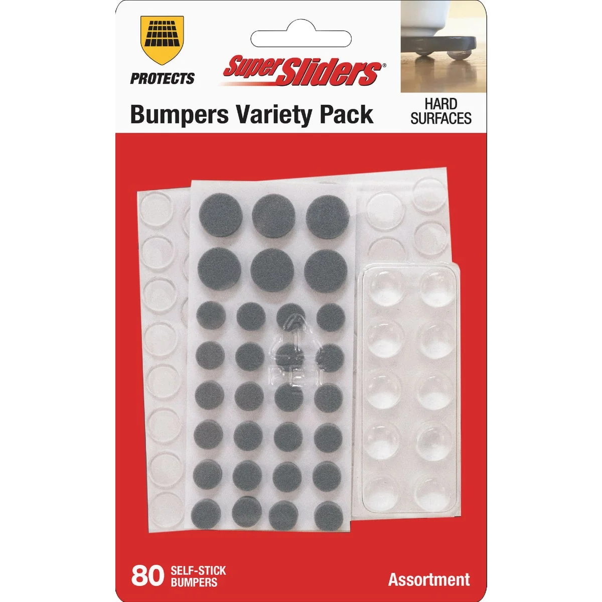 Selected Super Sliders Furniture Wall Bumper Variety Assortment 80-Pack Next-Generation