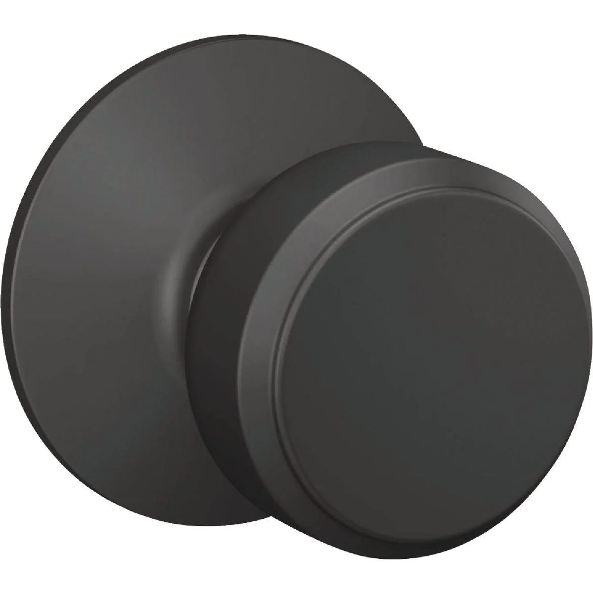 Relaxed Schlage Bowery Matte Black Passage Door Knob Optimized