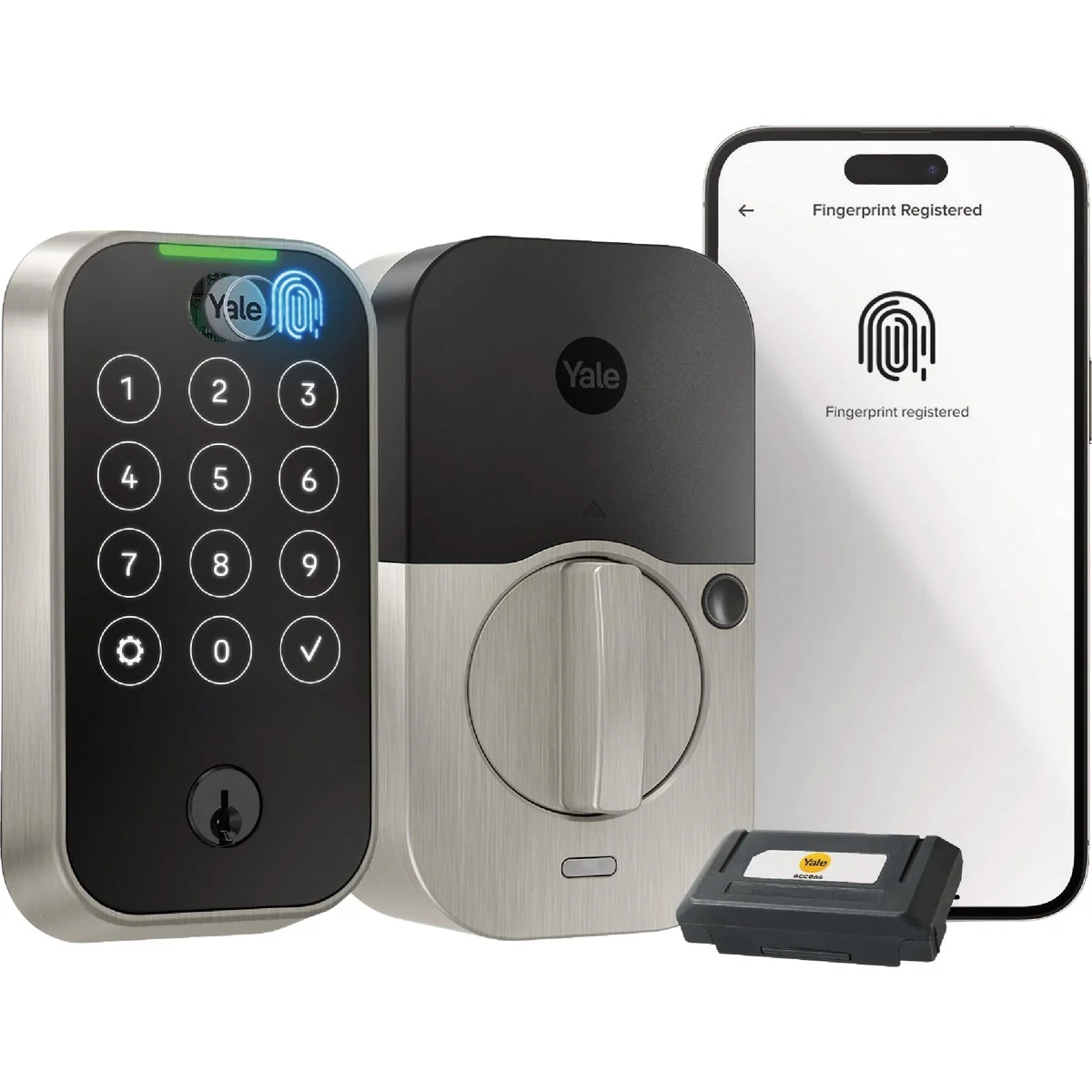 Smart Yale Assure Satin Nickel Electronic Lock Touch Keypad Deadbolt with WiFi Safe