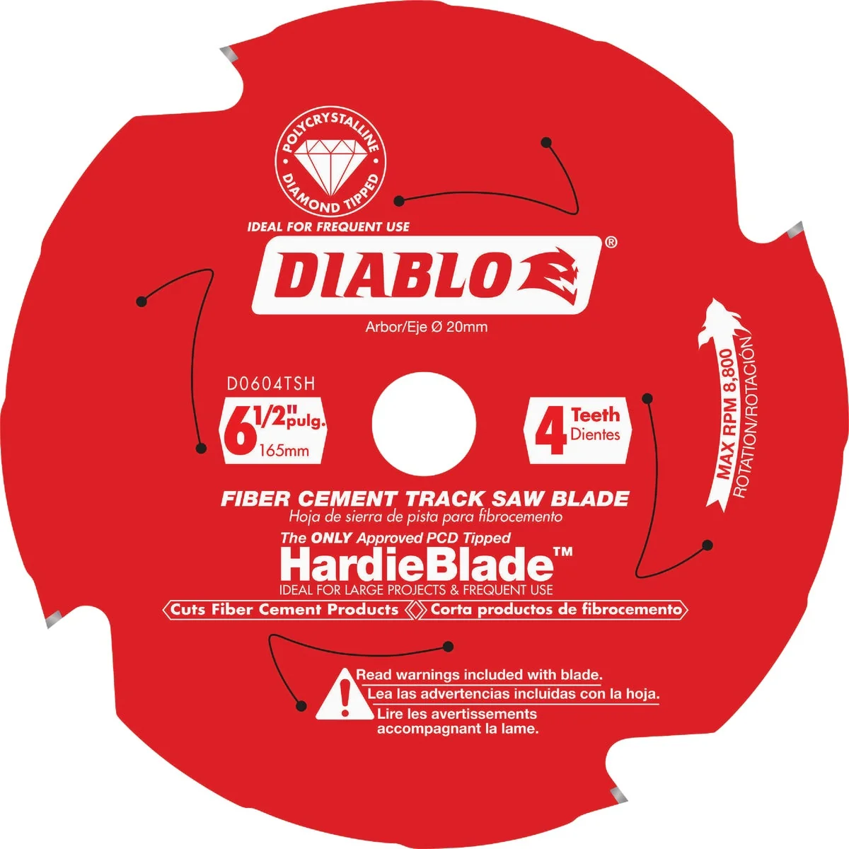 Top-Quality Diablo 6-1 2 In. 4-Tooth Fiber Cement Track Saw Blade Artisan