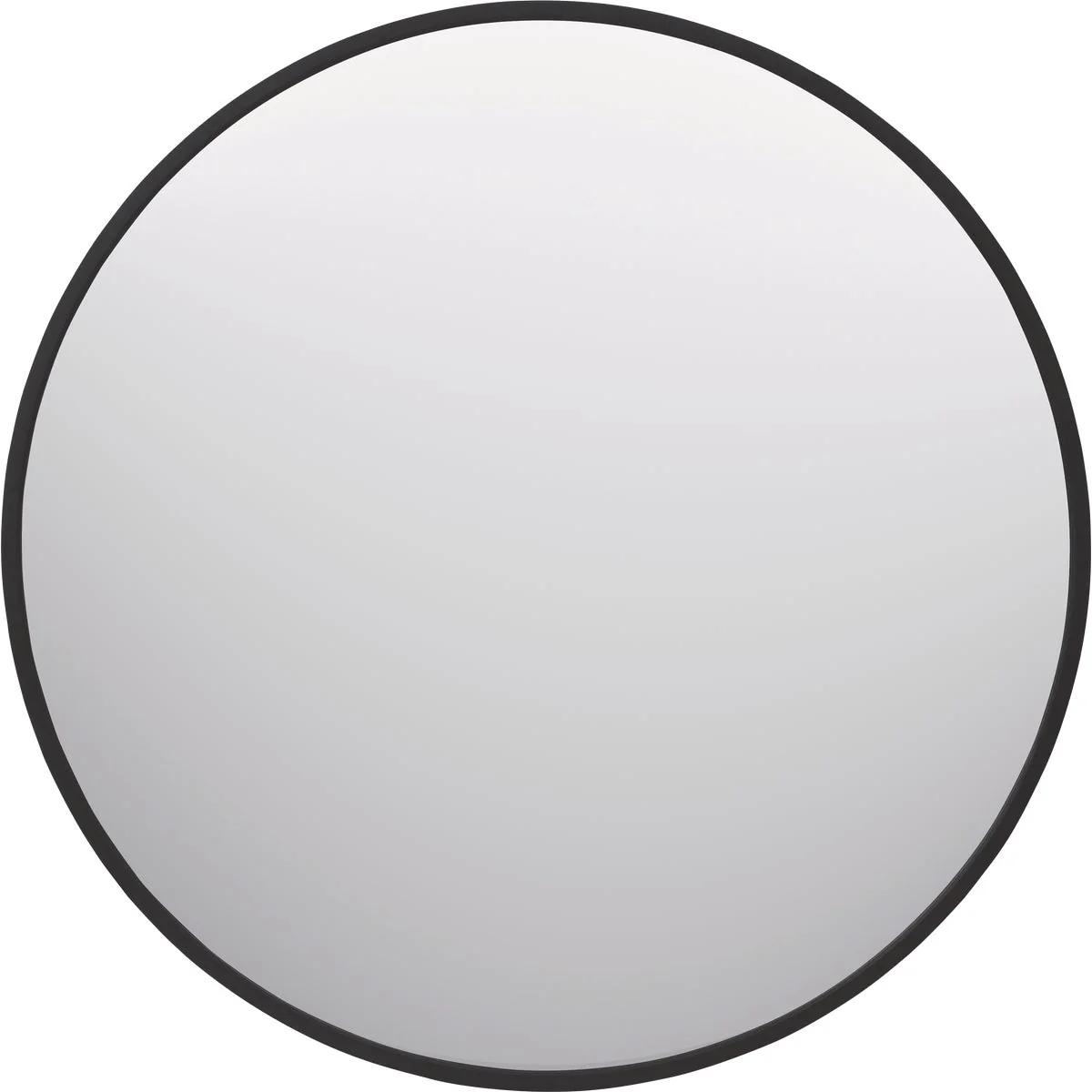 Exclusive Zenna Home Designer Series Black 23.6 In. W x 23.6 In. H x 5 In. D Single Mirror Surface Mount Round Framed Medicine Cabinet Powerful