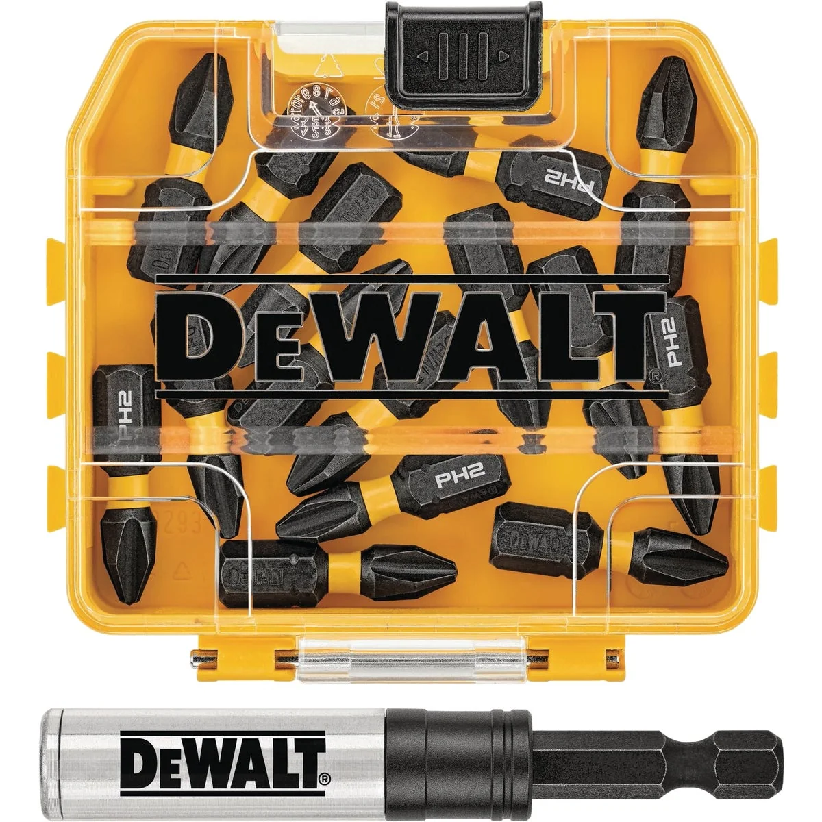 Minimalist DEWALT Elite Series 1 4 In. x 1 In. Phillips Impact Driver Bit Set 15-Piece with 3 In. Magnetic Bit Holder Comfortable