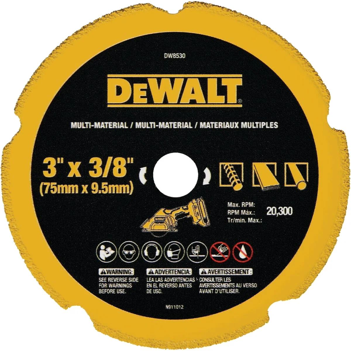 Elite DEWALT 3 In. Multi-Material Diamond Blade Durable