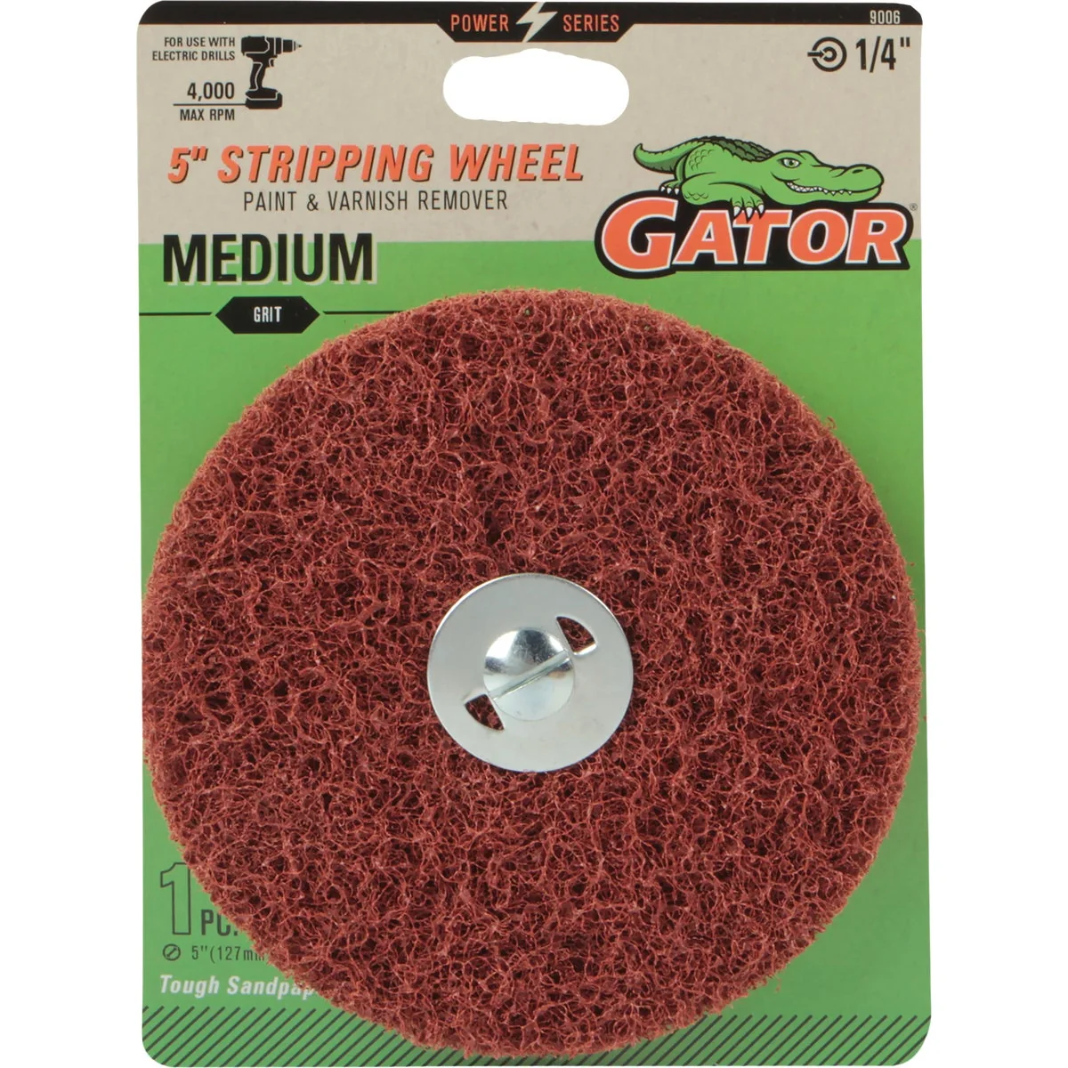 Minimalist Gator 5 In. Medium Grit Drill-Mount Stripping Wheel Reliable