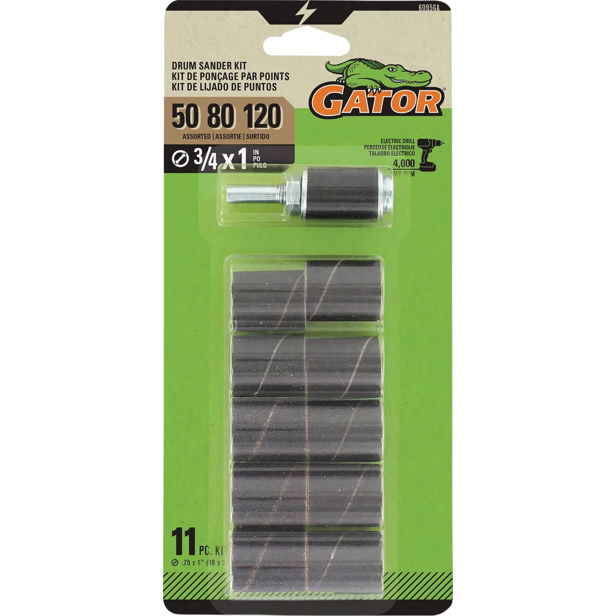 High-Performance Gator 3 4 In. Drum Sander Kit 11-Piece Certified