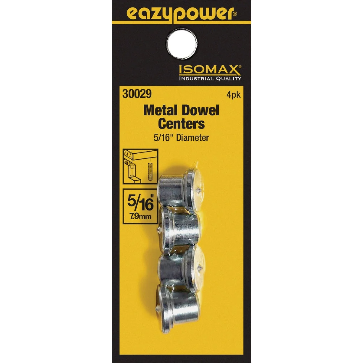 Powerful Eazypower Corporation 5 16 In. Steel Plated Dowel Center 4-Pack Safe