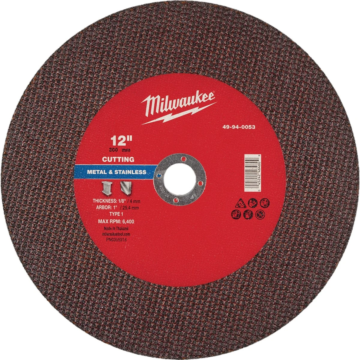 Stylish Milwaukee Type 1 12 In. x 1 8 In. x 1 In. Metal Cut-Off Wheel Trendy