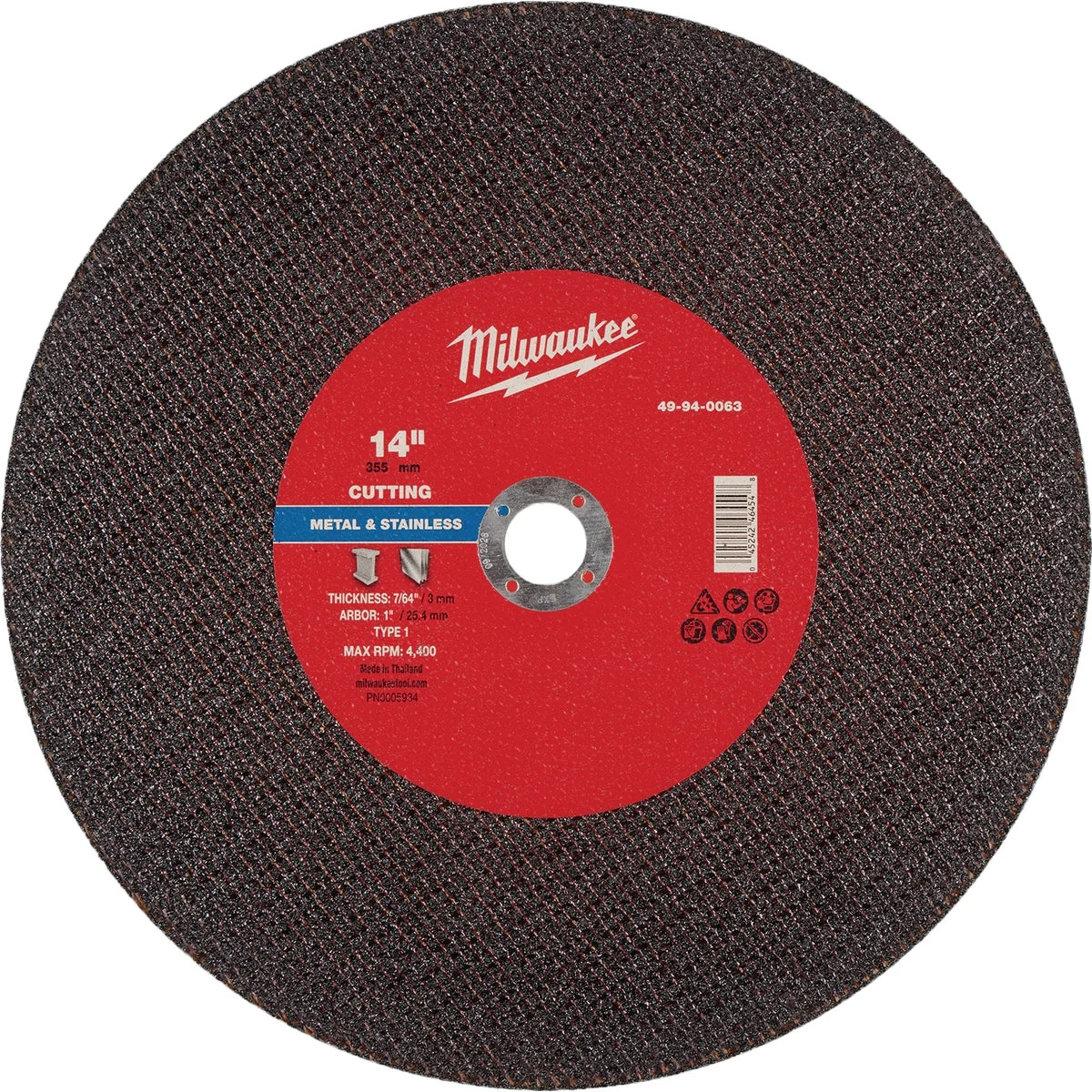 Exclusive Milwaukee Type 1 14 In. x 7 64 In. x 1 In. Metal Cut-Off Wheel Carefully Designed