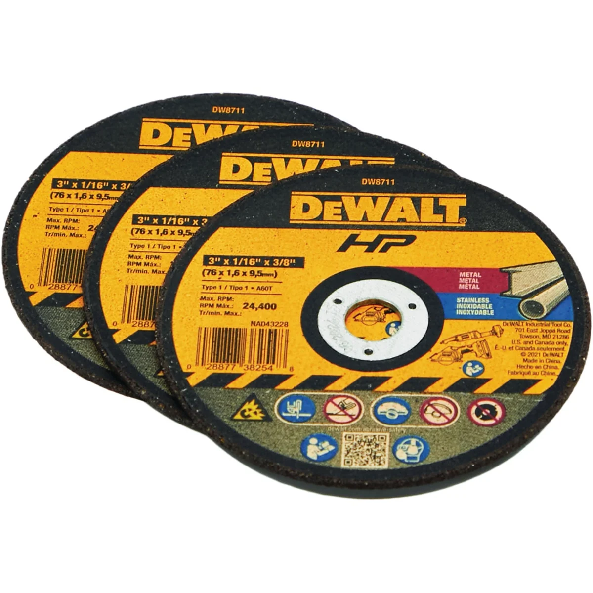 Comfortable DEWALT 3 In. Bonded Cutting Wheel 3-Pack Superior