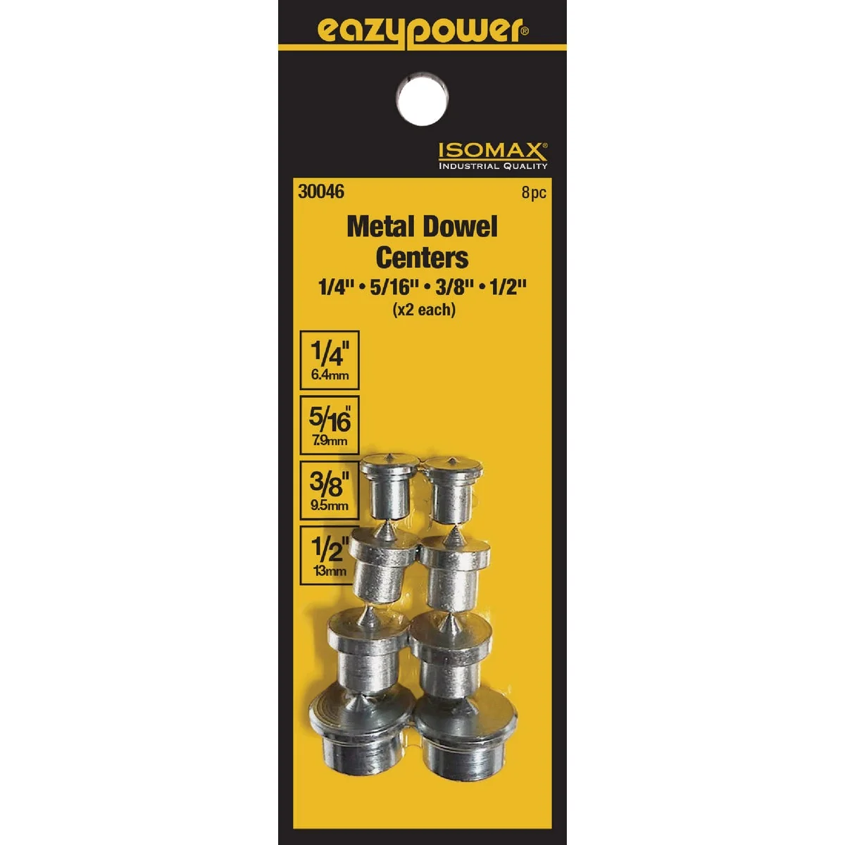 World-Class Eazypower Corporation Steel Plated Dowel Center Set 8-Piece Sophisticated
