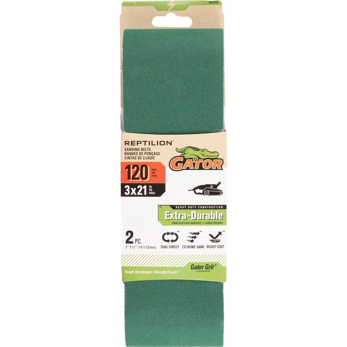 Clean Gator 3 In. x 21 In. 40-Grit Premium Sanding Belt 2-Pack Exclusive