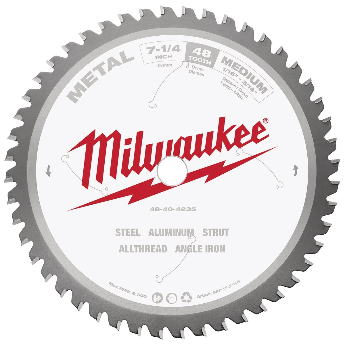 Long-Lasting Milwaukee 7-1 4 In. 48-Tooth Metal Circular Saw Blade Easy-to-Use