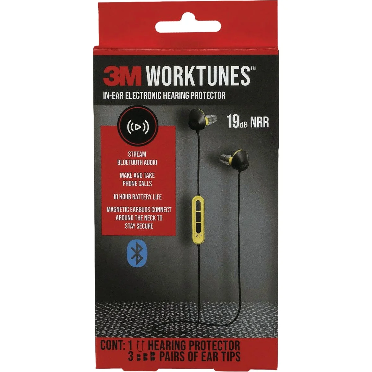 Functional 3M WorkTunes In-Ear Electronic Hearing Protector Natural