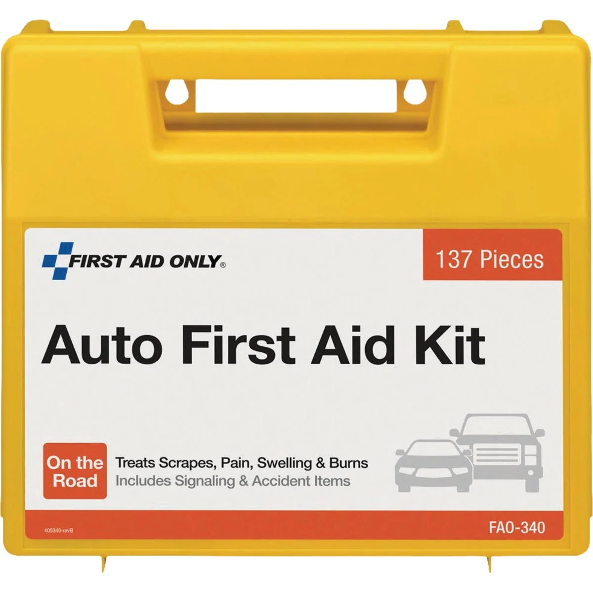 Clean First Aid Only Vehicle First Aid Kit with Plastic Case 138-Piece Quality