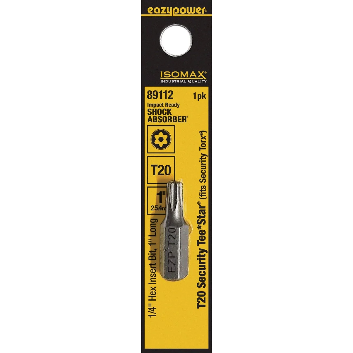 Next-Generation Eazypower Corporation Tamperproof Torx Security T20 1 In. 1 4 In. Hex Screwdriver Bit Carefully Designed