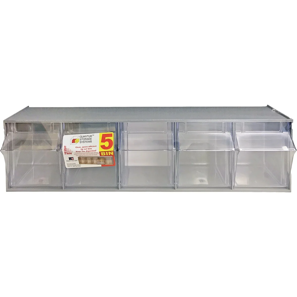 Traditional Quantum Storage Large Gray Storage Tip Out Parts Bin Fine