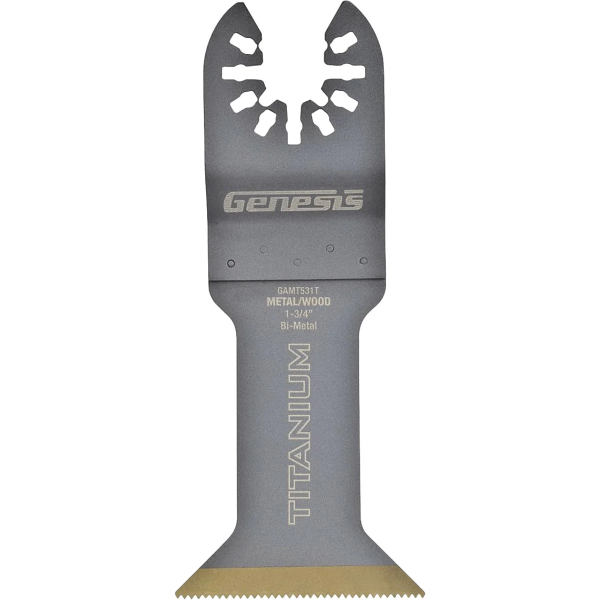 Optimized Genesis 1-3 4 In. Titanium Coated Bi-Metal Flush Cut Oscillating Blade Environmentally Friendly
