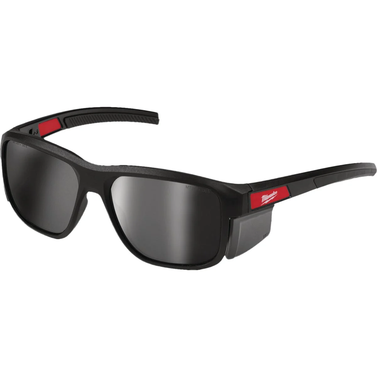 User-Friendly Milwaukee Full Frame Safety Glasses with Silver Mirrored Anti-Scratch Lenses Removable Side Shields Artisan