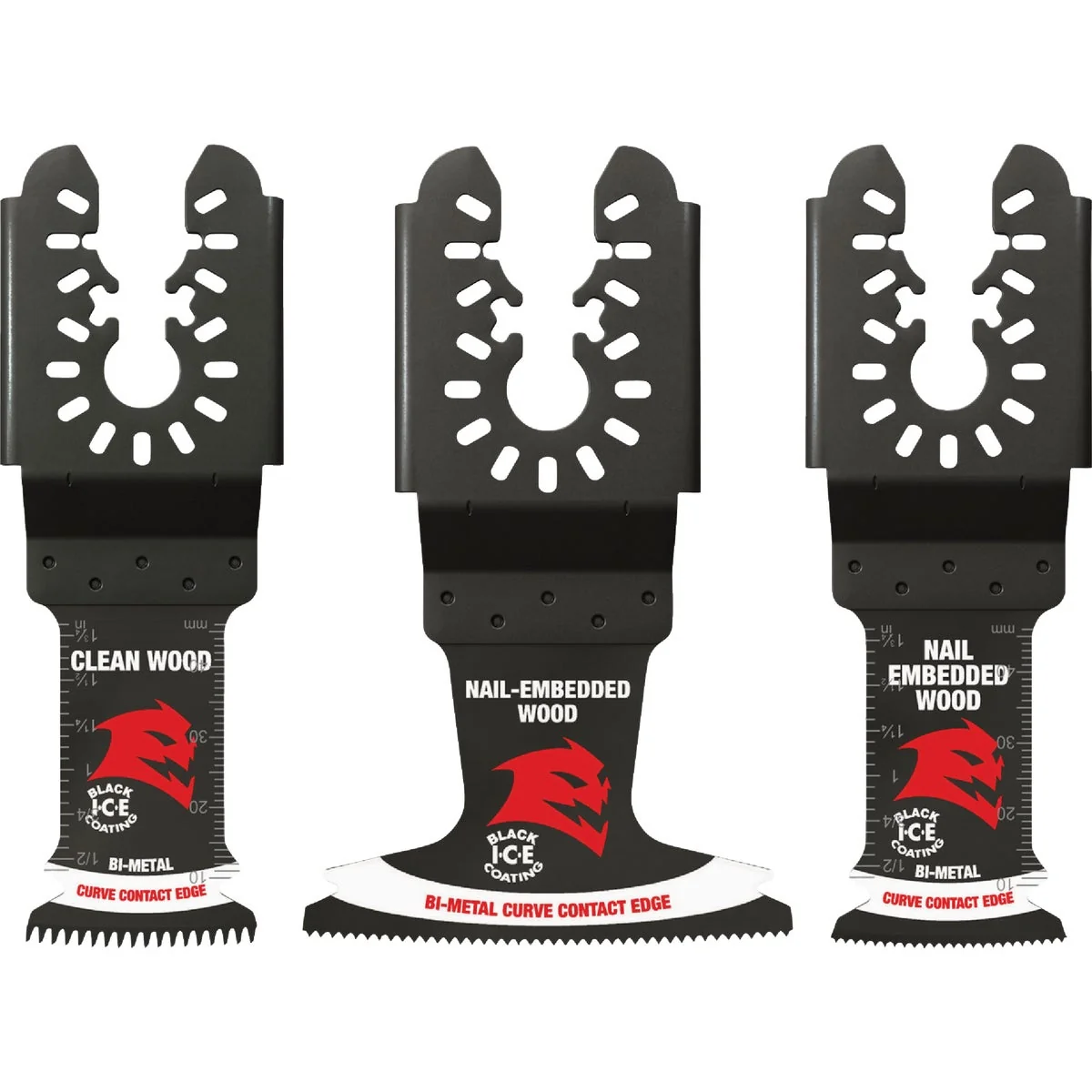 Specialty Diablo Demo Demon Universal Fit Bi-Metal Oscillating Blade Set 3-Piece Consistent