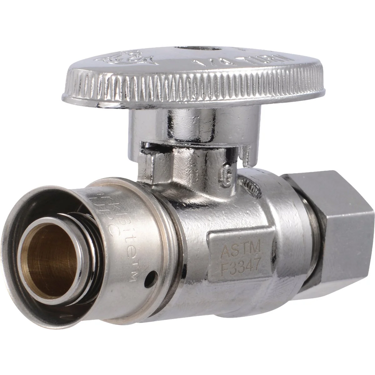 Classic SharkBite 1 2 In. PEX Press x 3 8 In. OD Brass Straight Stop Stylish