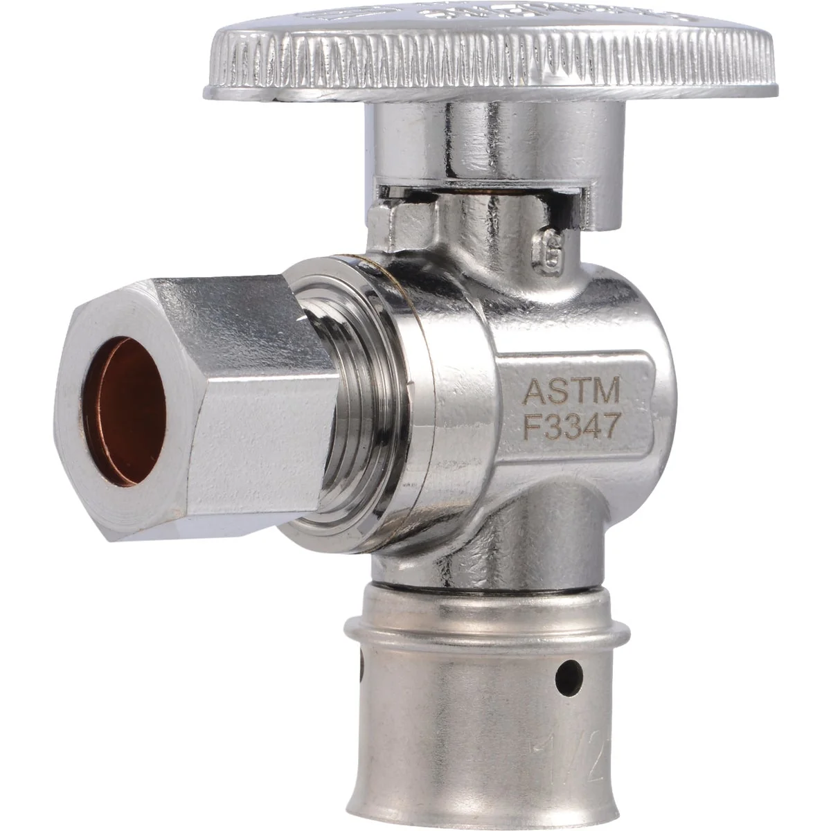 Selected SharkBite 1 2 In. PEX Press x 3 8 In. OD Brass Angle Stop Exclusive