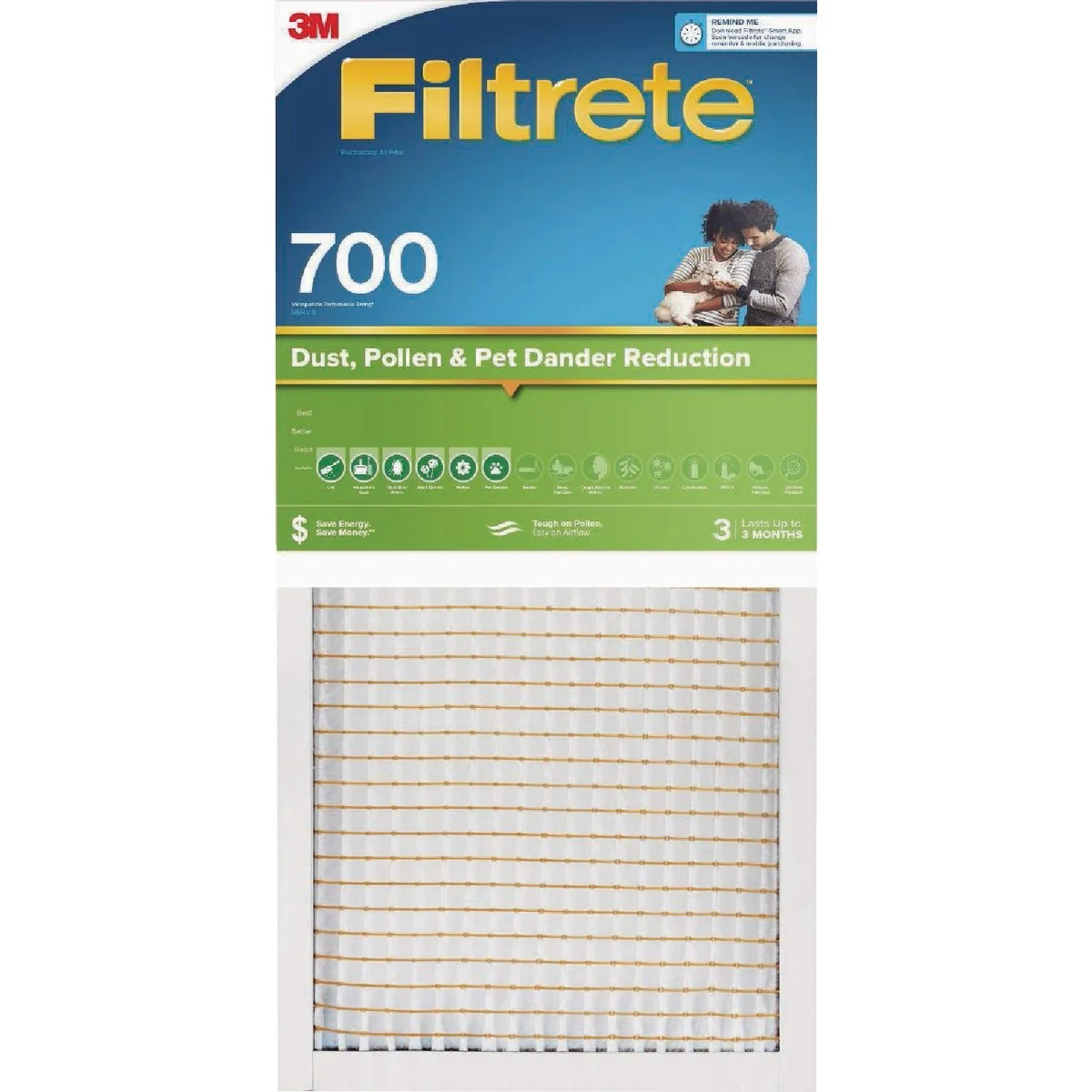 Top-Quality Filtrete 20 In. x 25 In. x 5 In. 700 MPR Dust Pollen Pet Dander Reduction Electrostatic Air Filter MERV 8 Versatile