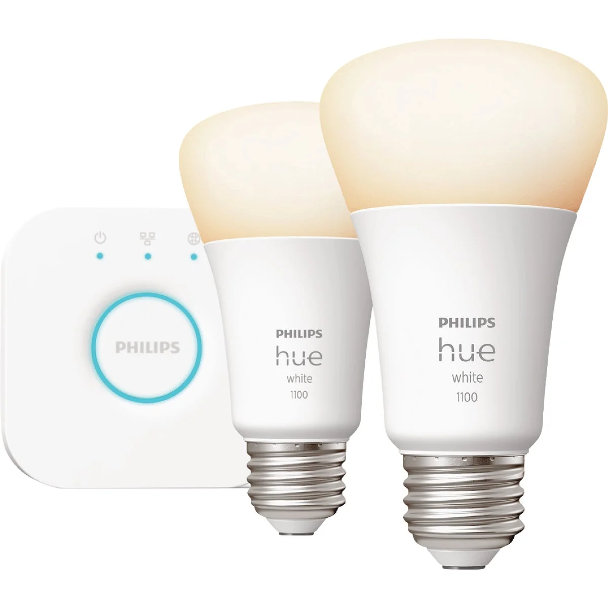Comfortable Philips Hue 2-Bulb 75W Equivalent Cool White A19 Medium Dimmable LED L Exclusive