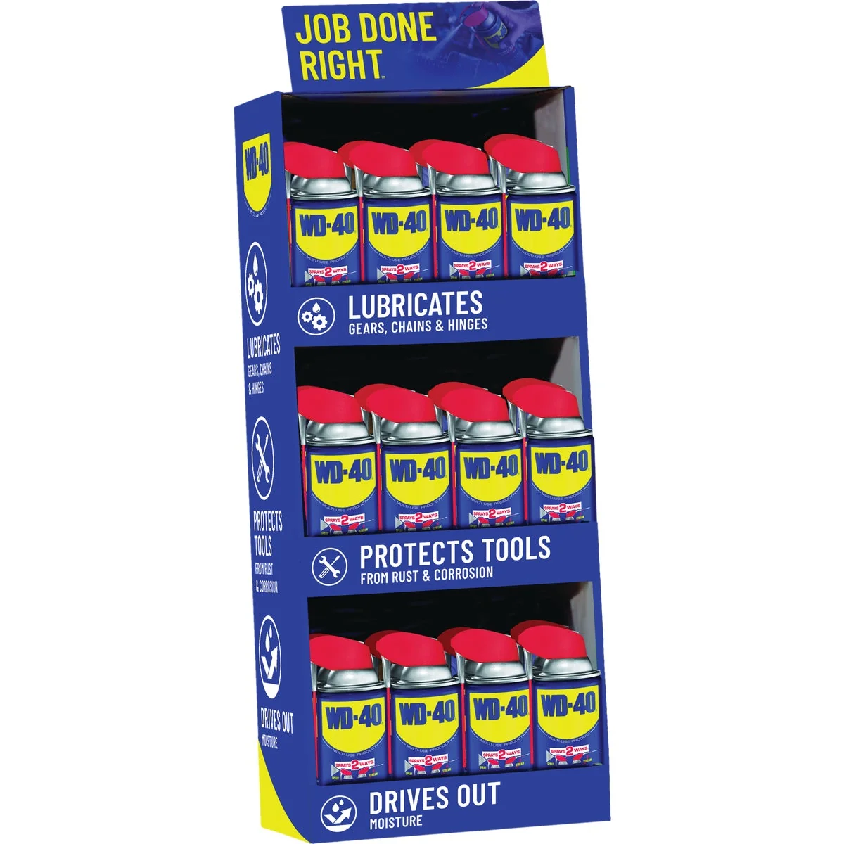Consistent WD-40 14.4 Oz Aerosol Multi-Purpose Lubricant with EZ Reach Display 18-Count User-Friendly