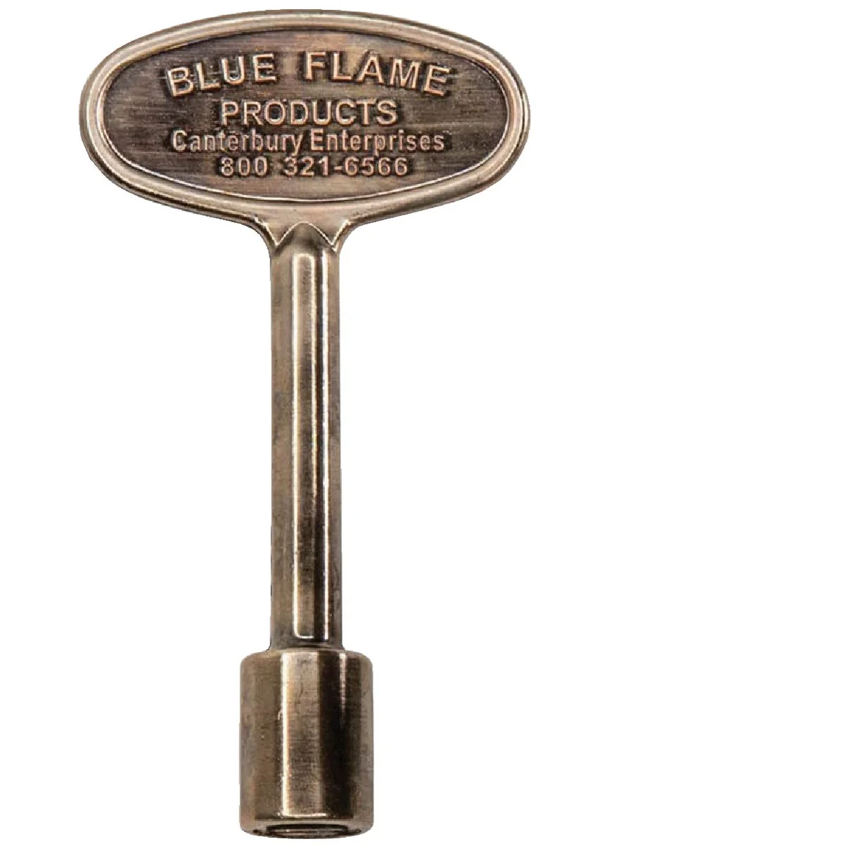 Proven Blue Flame 3 In. Antique Brass Finish Universal Fit Log Lighter Gas Valve Key Classic