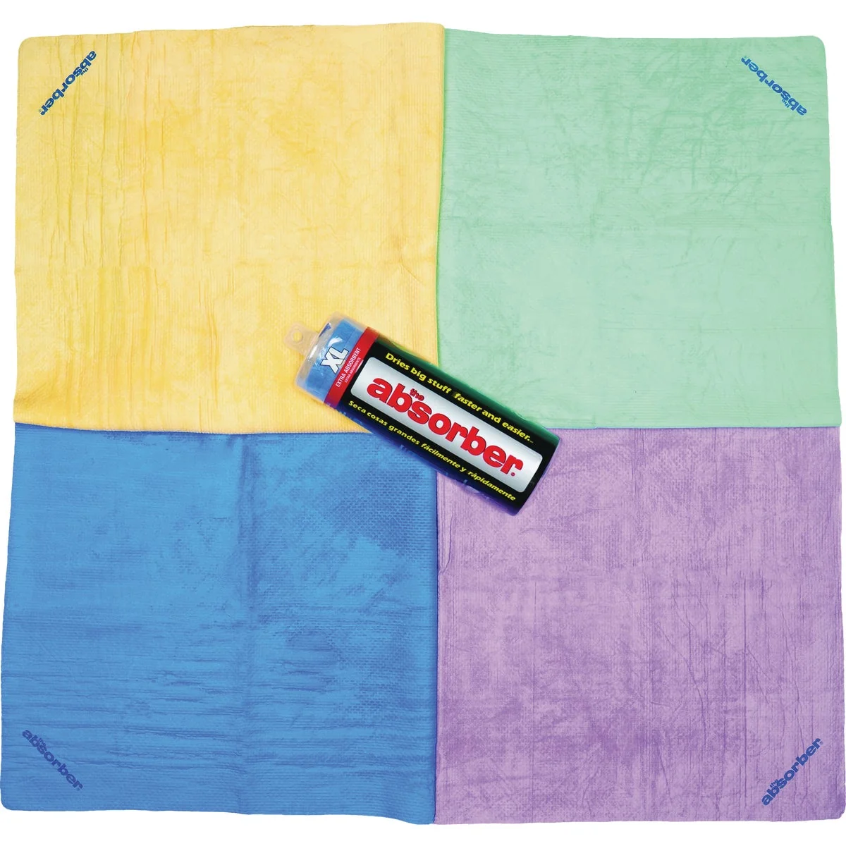 Crafted CleanTools The Absorber XL 29 In. x 18 In. Chamois Cloth Assorted Colors High-Grade