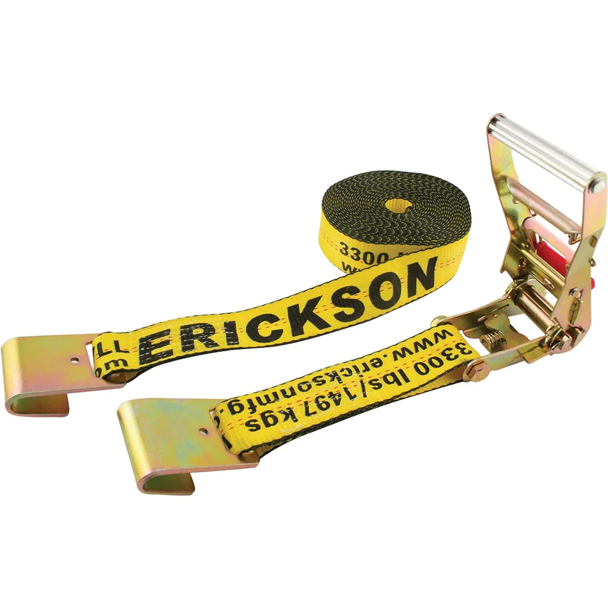 Fashionable Erickson 2 In. x 30 Ft. 10 000 Lb. Long Handle Ratchet Straps with Flat Hook Enhanced