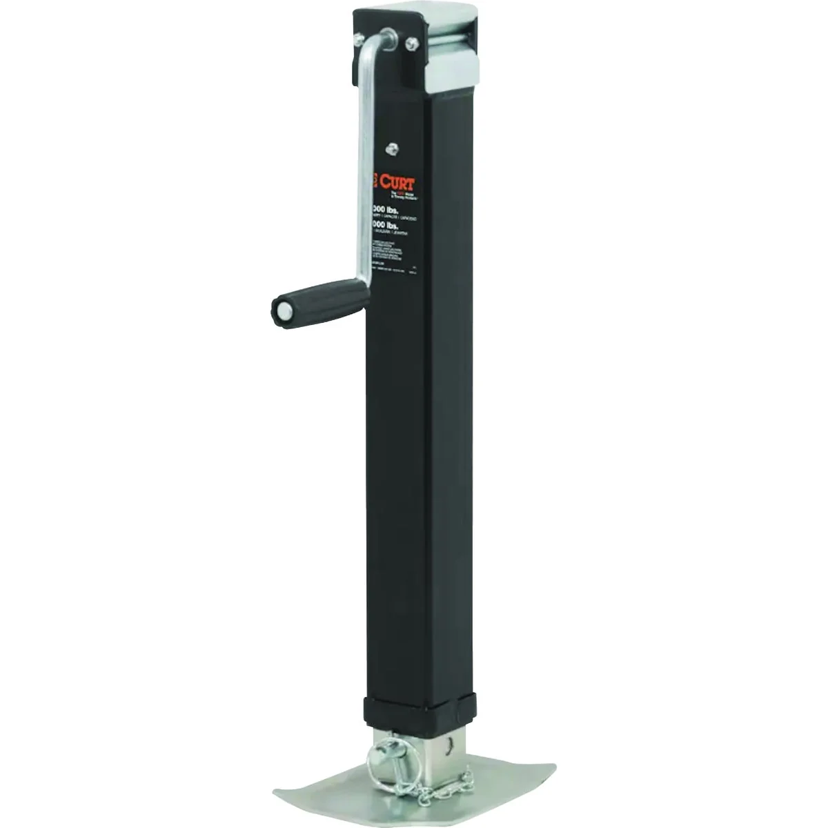 Sustainable Curt 8 000 Lb. Direct-Weld Square Jack With Side Handle 15 In. Travel Powerful