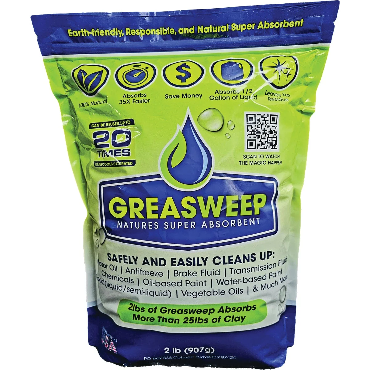 Next-Generation Greasweep 2 Lb. Natural Multi-Purpose Super Oil Absorbent Comfortable
