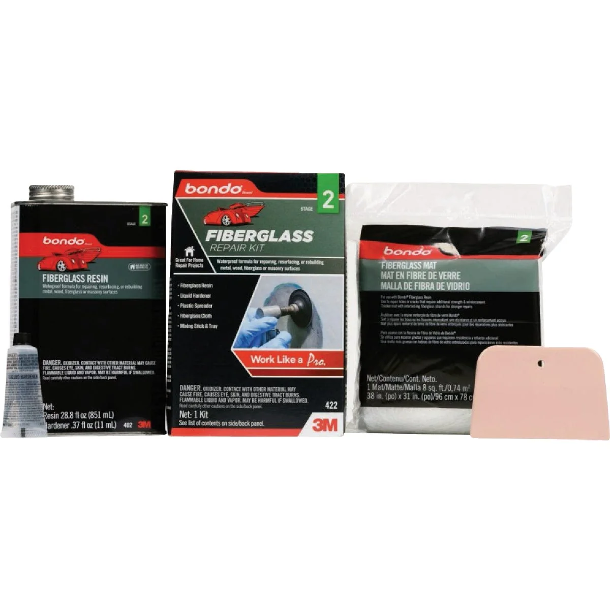 Prestigious Bondo 0.9 Qt. Fiberglass Resin Repair Kit Trusted