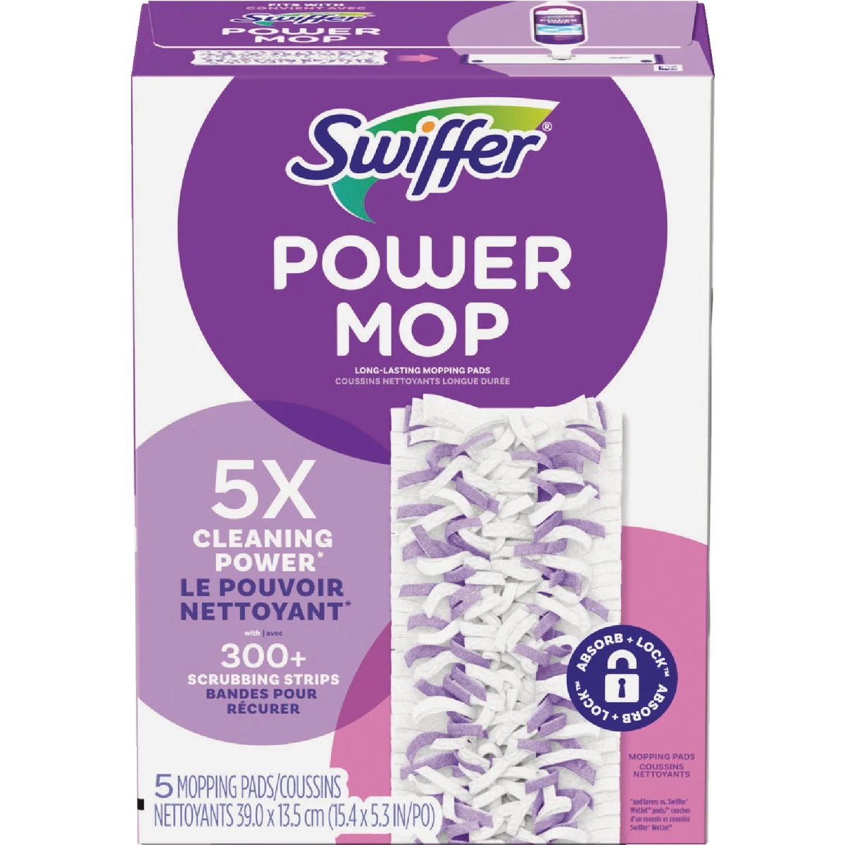 Innovative Swiffer PowerMop Multi-Surface Mopping Pad Refill 5-Count Comfortable