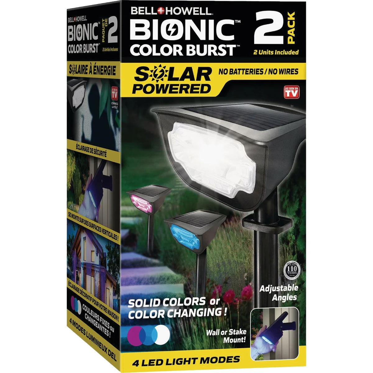 Original Design Bell Howell Bionic ColorBurst Solar Path Light 2-Pack Lightweight