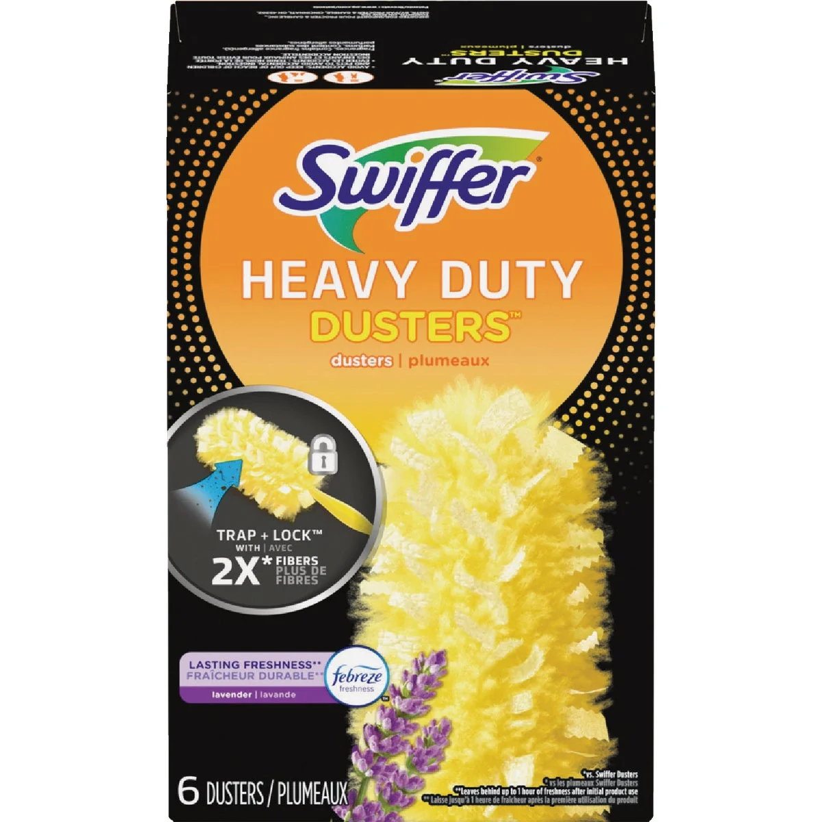 Fast Swiffer Dusters Lavender Multi-Surface Heavy-Duty Duster Refill 6-Count User-Friendly