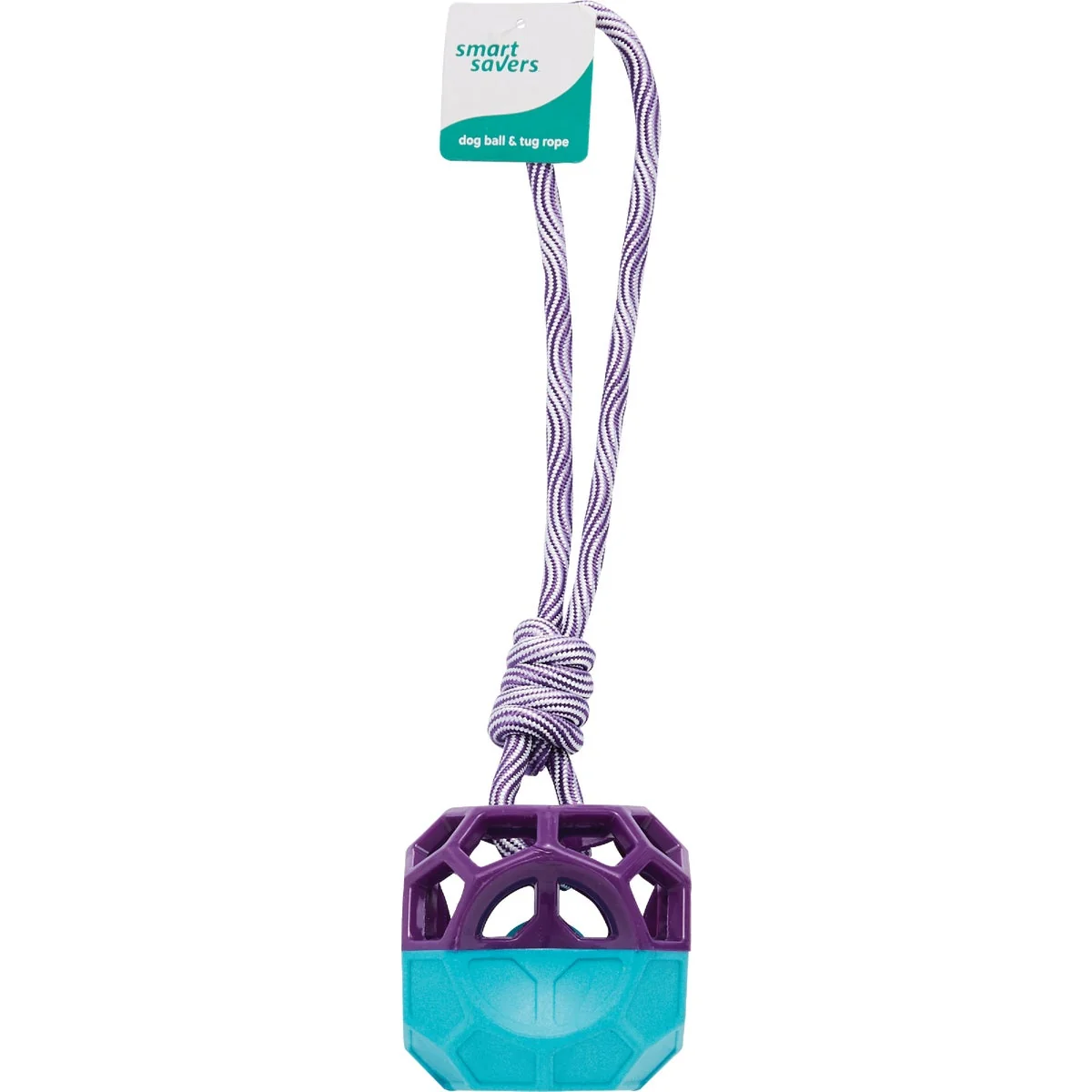 Proven Smart Savers Dog Ball with Tug Rope Certified