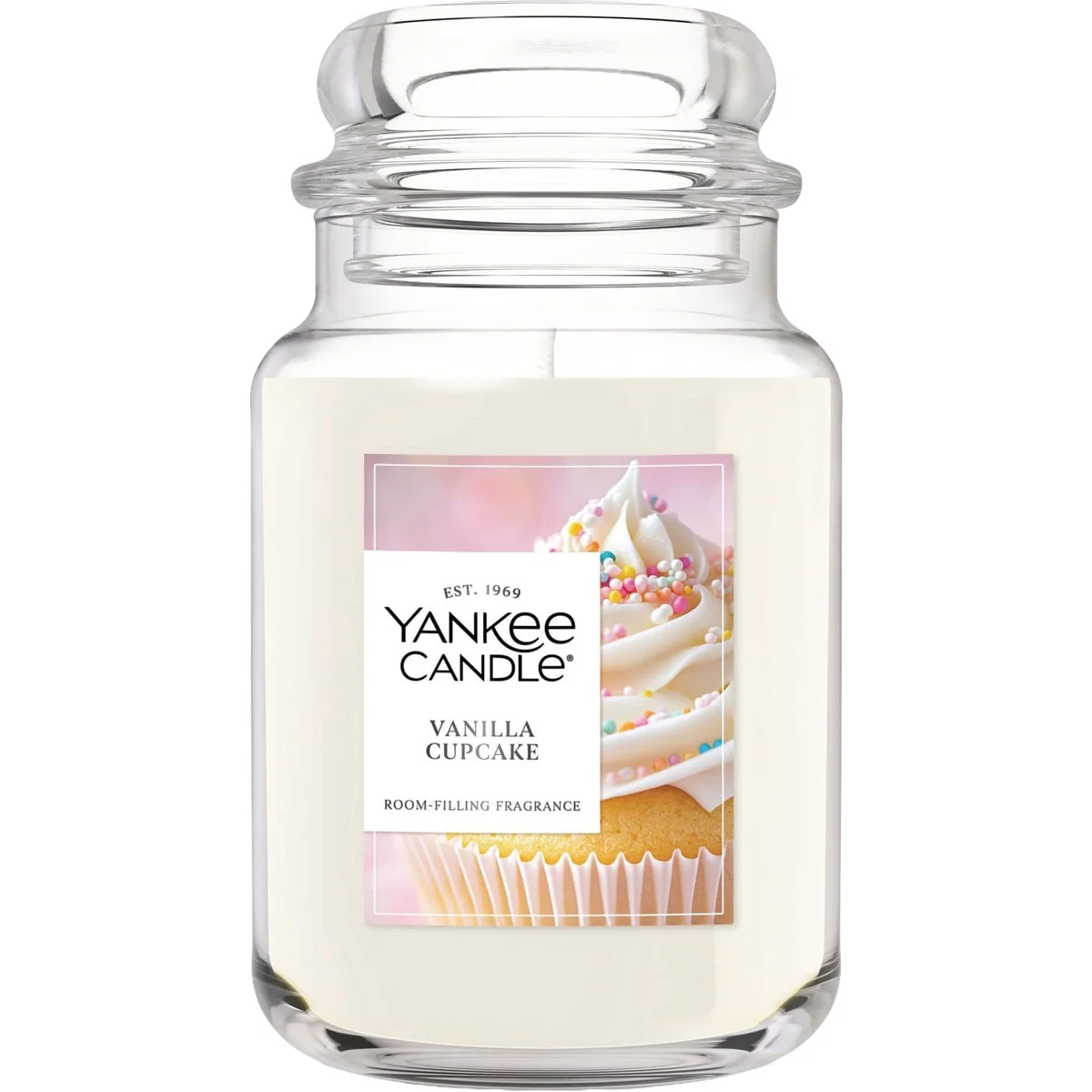 Reusable Yankee Candle 22 Oz. Vanilla Cupcake Large Jar Candle Excellent