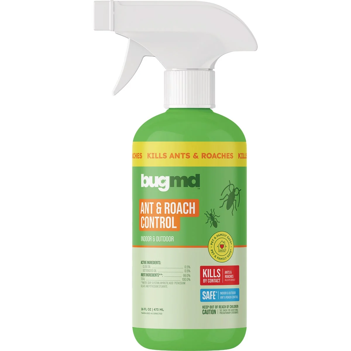 Detailed BugMD 16 Oz. Trigger Spray Ant Roach Control Insect Repellent High-Performance