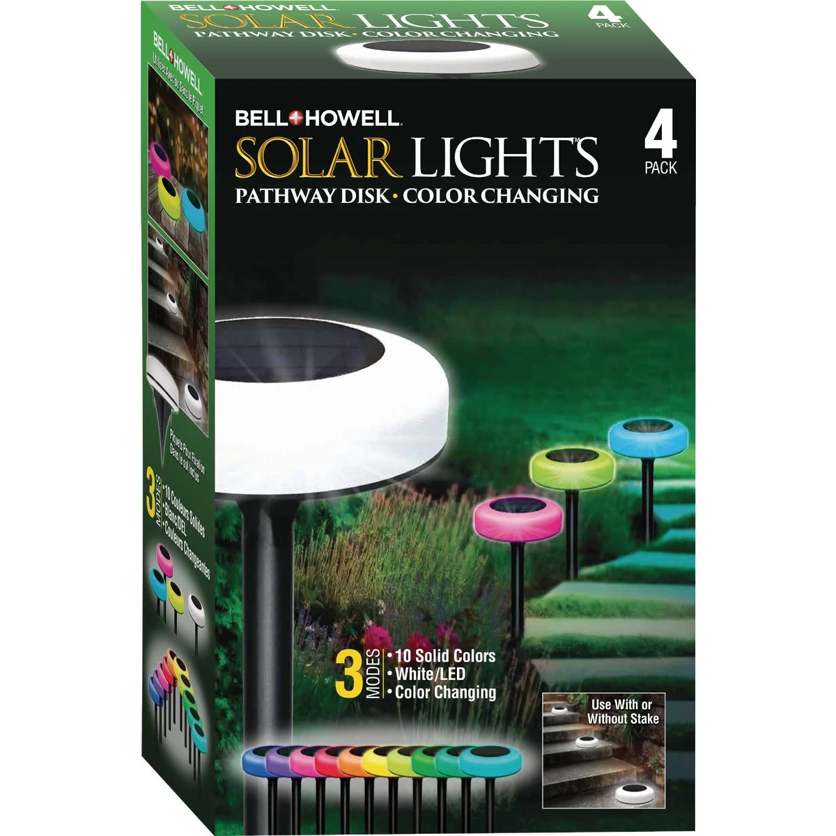 Superior Bell Howell Color Changing Disk Lights 4-Pack Convenient
