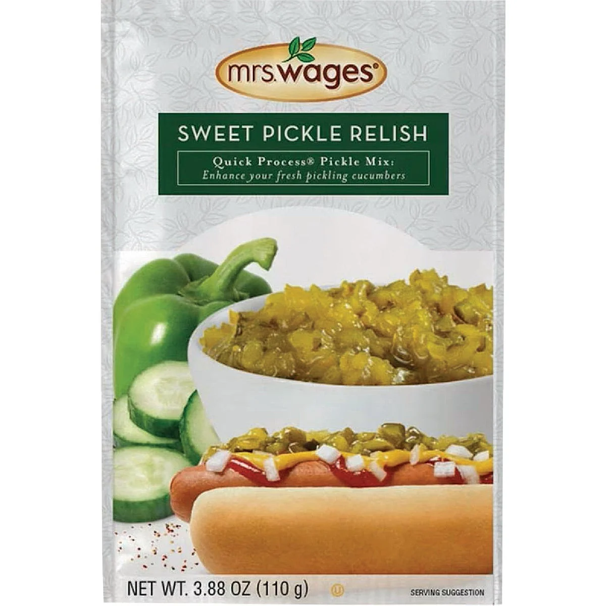 Pure Mrs. Wages 3.9 Oz. Sweet Pickle Relish Pickling Mix High-Grade