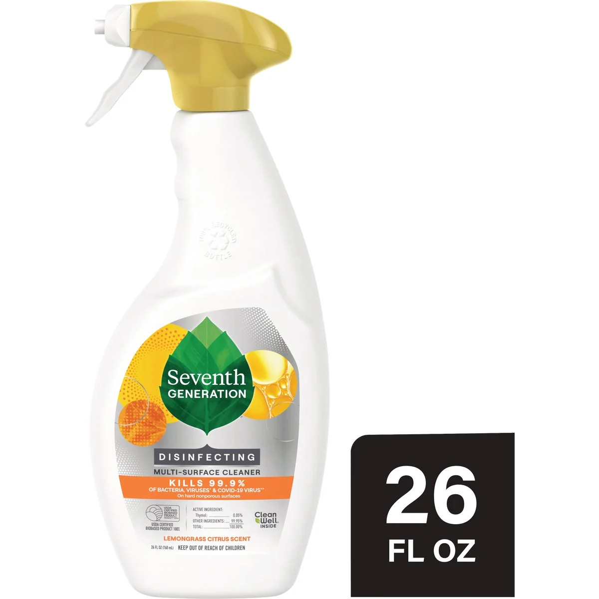 Outstanding Seventh Generation 26 Oz. Lemongrass Citrus Disinfecting Multi-Surface Cleaner Exclusive