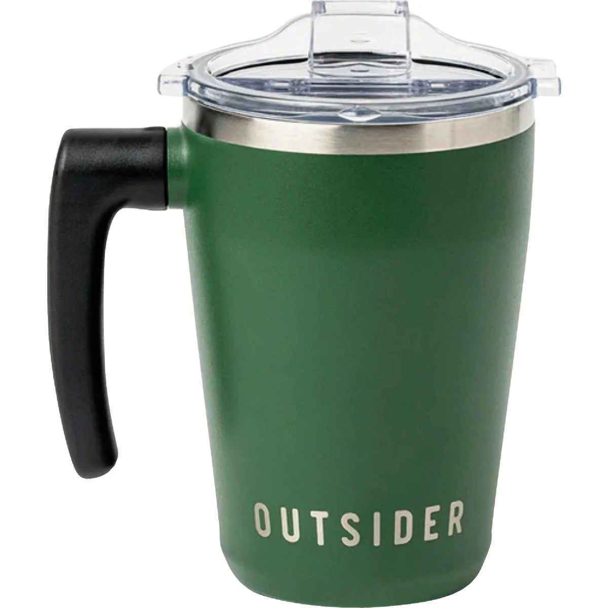 Trusted Outsider Coffee Mug with Swivel Handle Green Fine