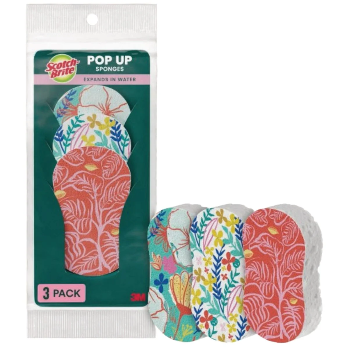 Trendy Scotch-Brite Pop-Up Sponge 3-Pack Fine Crafted