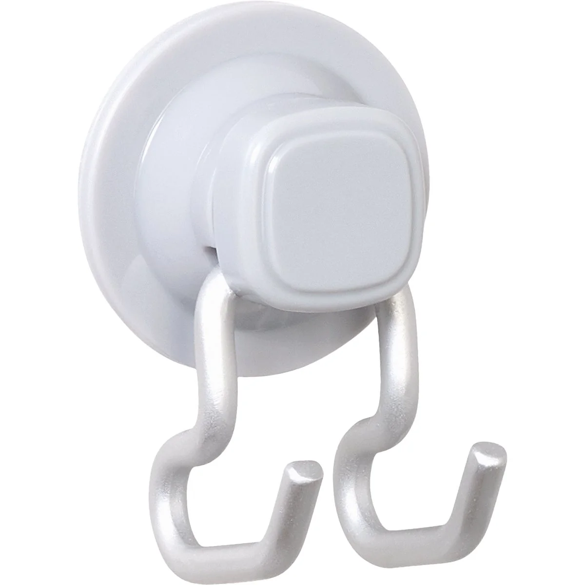 Elite Zenna Home Rustproof Satin Chrome Power Grip Pro Adhesive Suction Shower Storage Hook Breathable