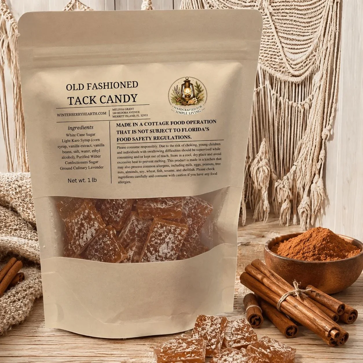 Professional Cinnamon Old Fashioned Hard Tack Candy Nostalgic Rock Candy Homemade Treat Smooth