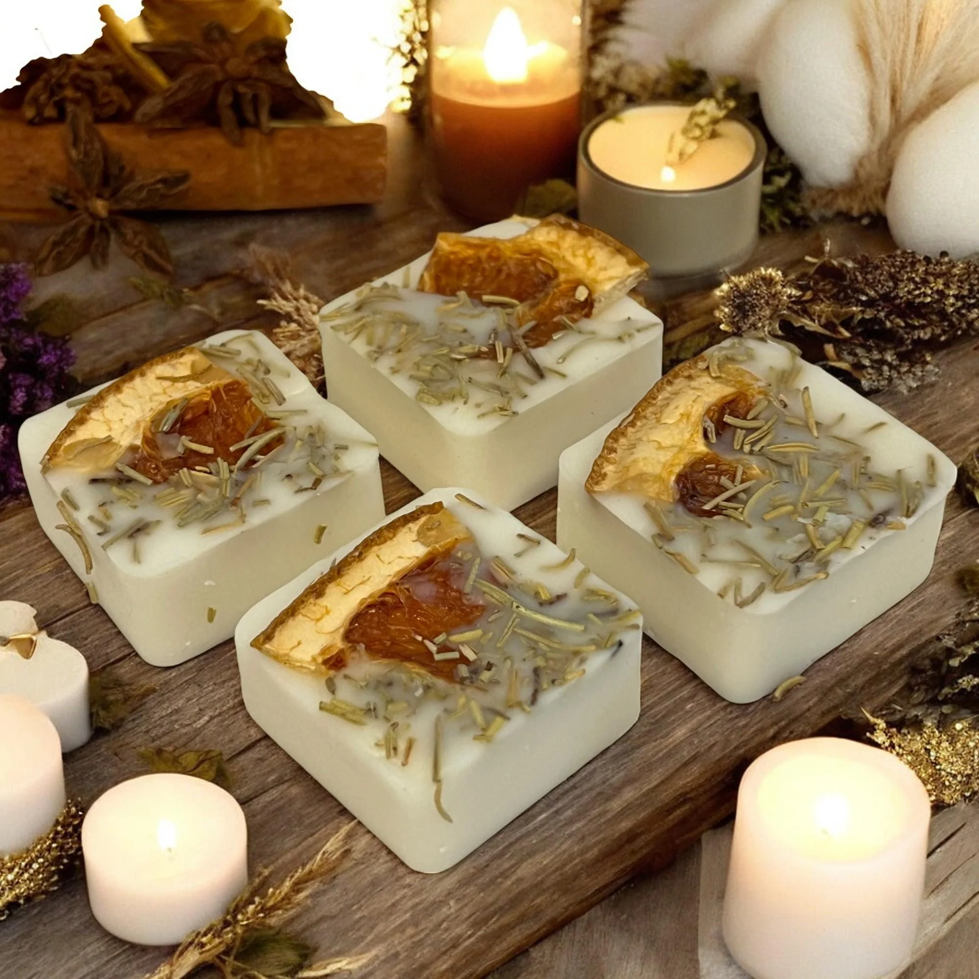 Refined Orange Rosemary Soy Wax Melts Herb Infused Aromatherapy Tarts Versatile