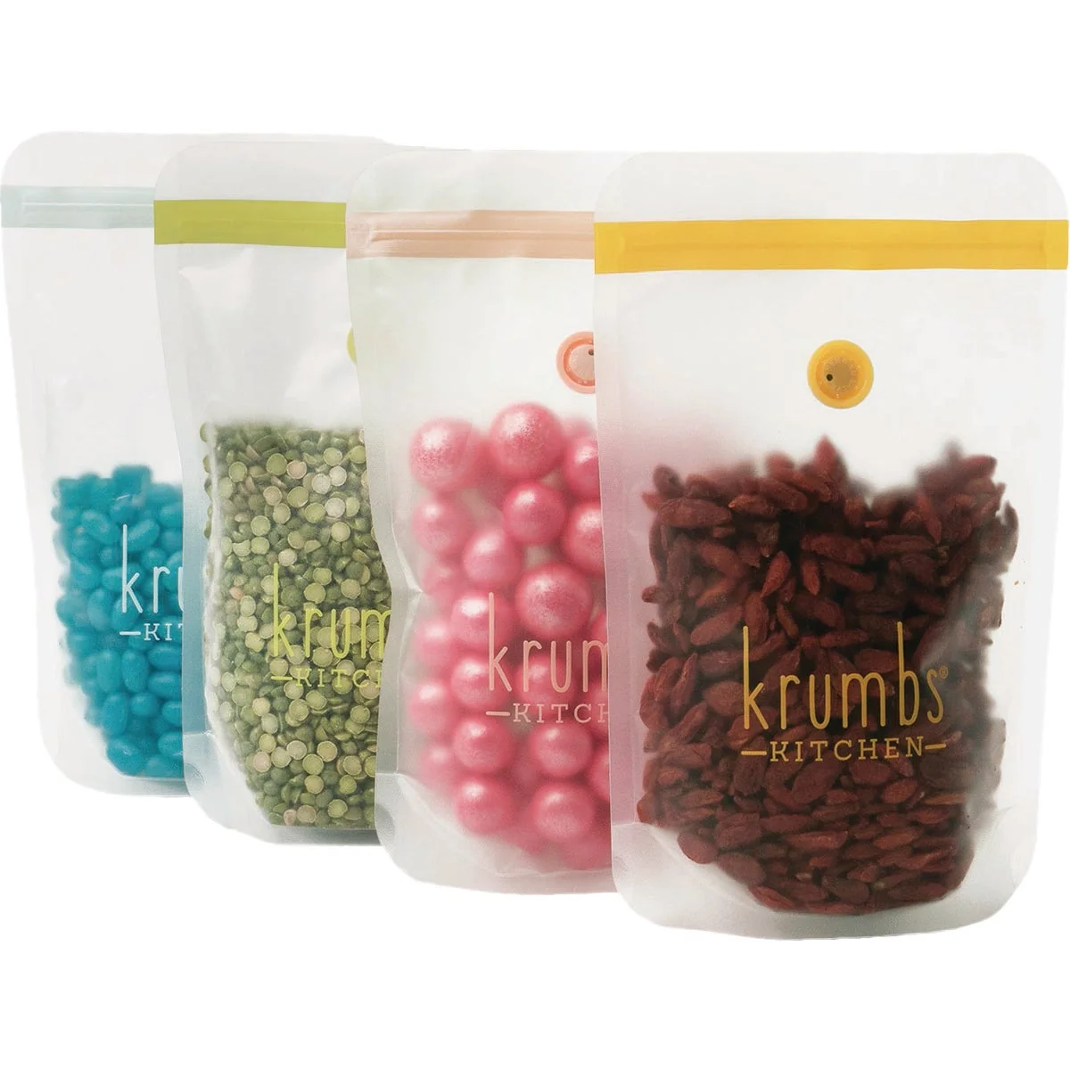 Artisan Krumbs Kitchen Essentials Dry Food Storage Bag 4-Pack Green